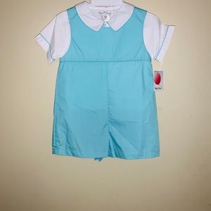 Two-piece blue shorts set